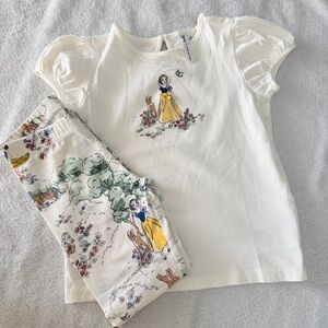 Disney x Janie and Jack | Snow White Puff Sleeve Top & Leggings Set | Size 5